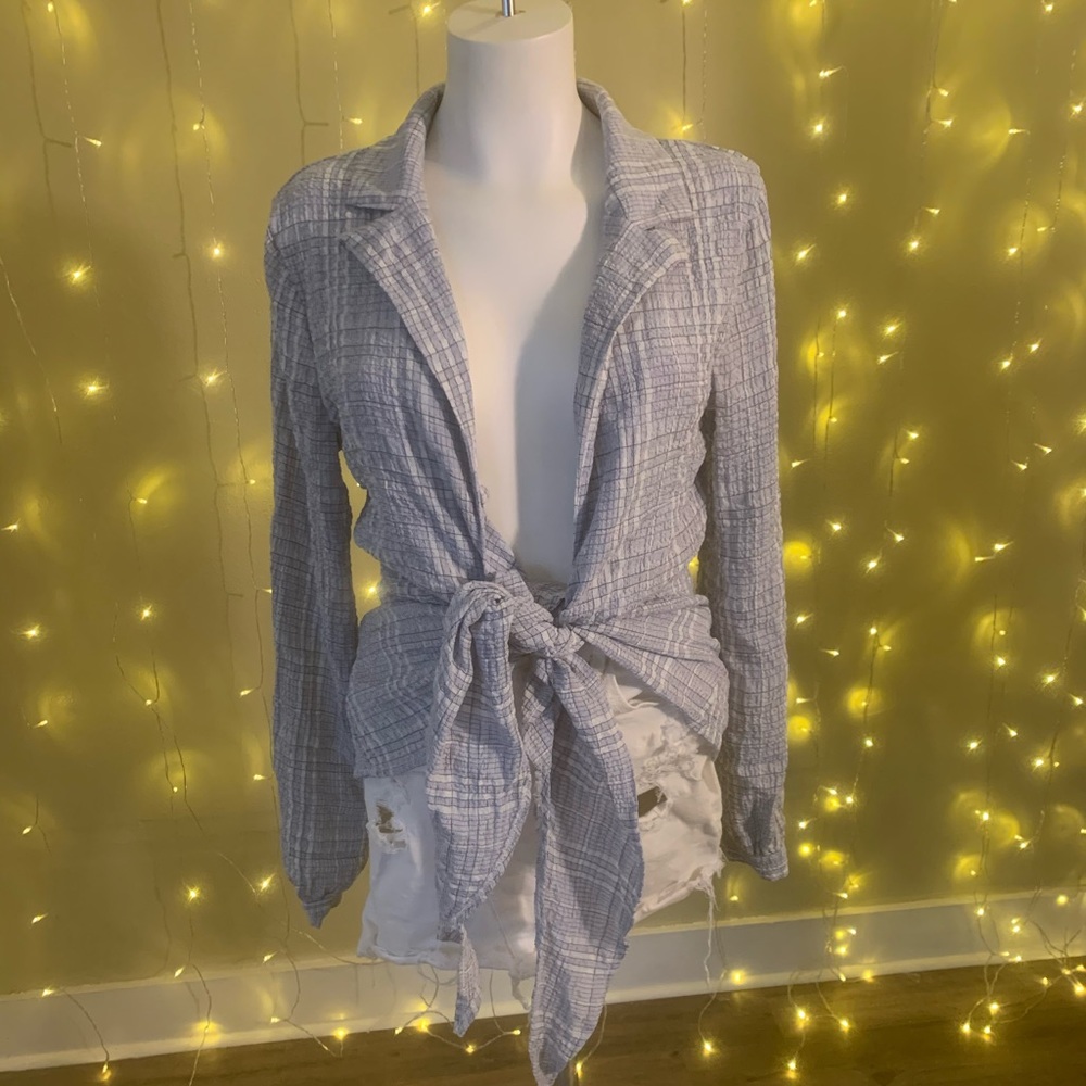 Tie front flannel - crop or regular fit